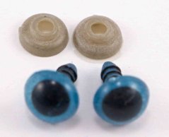 Safety eyelet for making toys - blue - diameter 1 cm