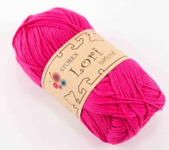 Yarn Lori natural - bright pink - 36