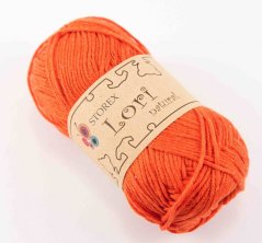 Příze Lori natural - sytá oranžová - 197