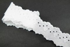 Cotton Madeira trim - white - width 3 cm