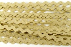 Ric Rac ribbon - medium beige - width 0,8 cm