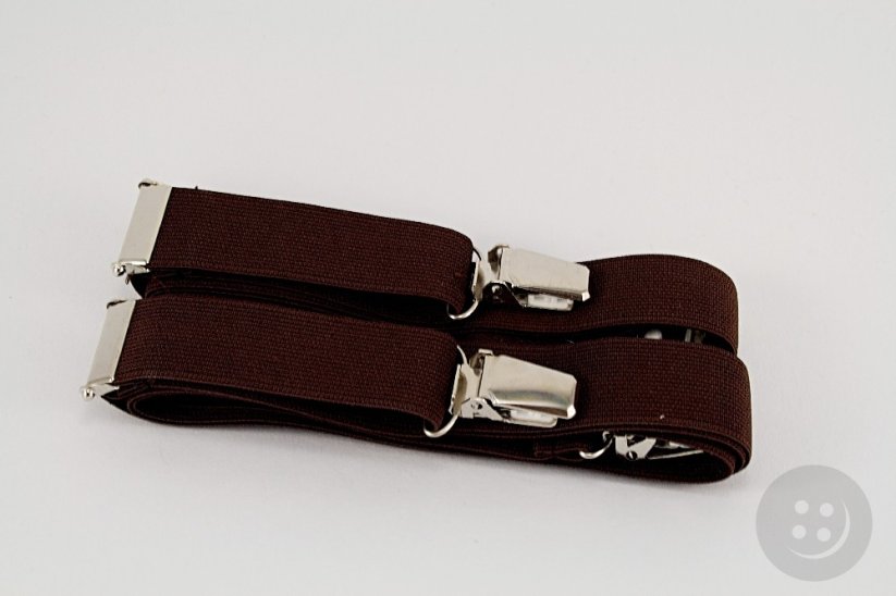 Men's suspenders - brown - width 2,5 cm