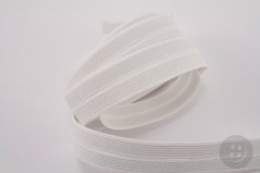 Gummiband mit Knopfloch - weiß - Breite 2 cm
