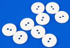 Buttonhole shirt button - white - diameter 1,5 cm