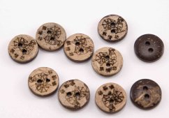 Hole shirt button - coconut - Geisha - beige - diameter 1.27 cm