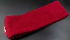 Red fleece headband