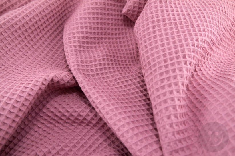 Waffle 100% cotton - old pink - width 155 cm