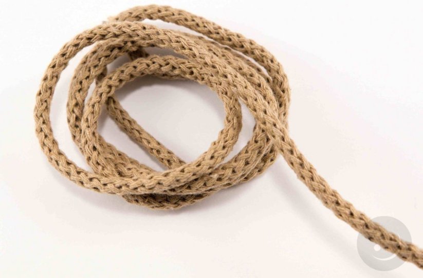 Baumwoll-Schnur für Klamotten - Beige - Durchmesser 0,5 cm