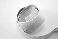 Flat elastics - white - width 3 cm
