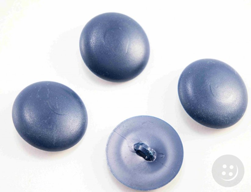 Shank button - dark blue-gray - diameter 3 cm
