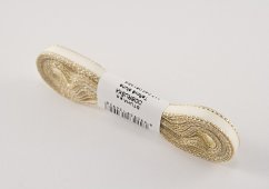 Taftové stuhy so zlatým okrajom - biela, zlatá - šírka 0,6 cm - 2,5 cm