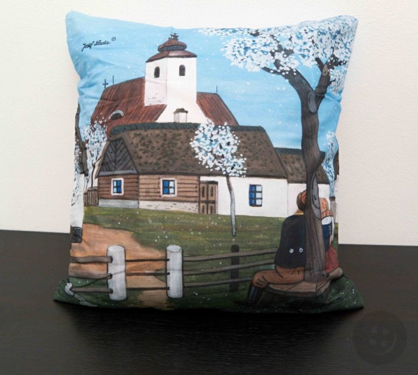 Povlak na polštářek se zipem - Josef Lada - Májová noc