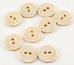 Buttonhole button - beige - diameter 1.5 cm