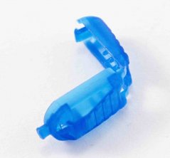 Plastic cord end - light blue - pulling hole diameter 0.3 cm