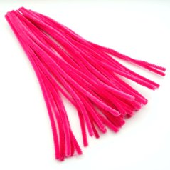 Decorative fuzzy wire - bright pink