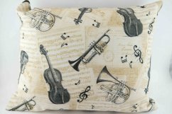 Bylinkový polštářek pro klidný spánek - hudební nástroje - rozměr 35 cm x 28 cm
