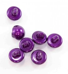 Pearl button with understitching - medium blackberry - diameter 0.9 cm