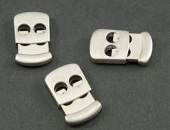 Plastic flat brake - silver - hole diameter 0.7 cm