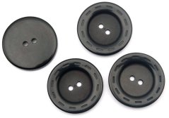 Black hole maxi button with stitching 3.43 cm
