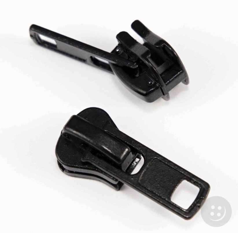 Plastic cubes zipper slider - black - size 8