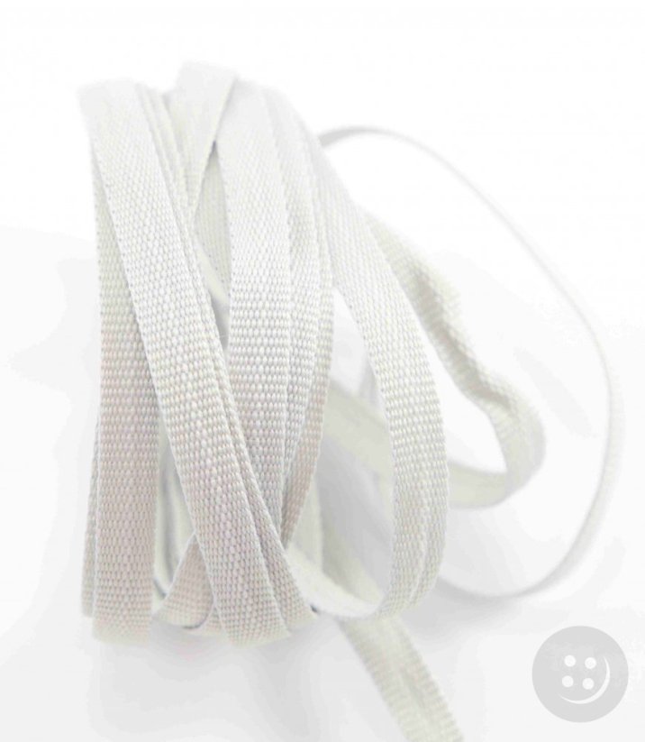 Coat hanging ribbon - light gray - width 0.6 cm