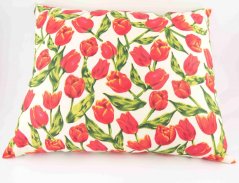 Herbal pillow for fragrant dreams - tulips - size 35 cm x 28 cm