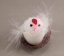Easter hen in a nest with a shell - size 6 cm x 5 cm - white