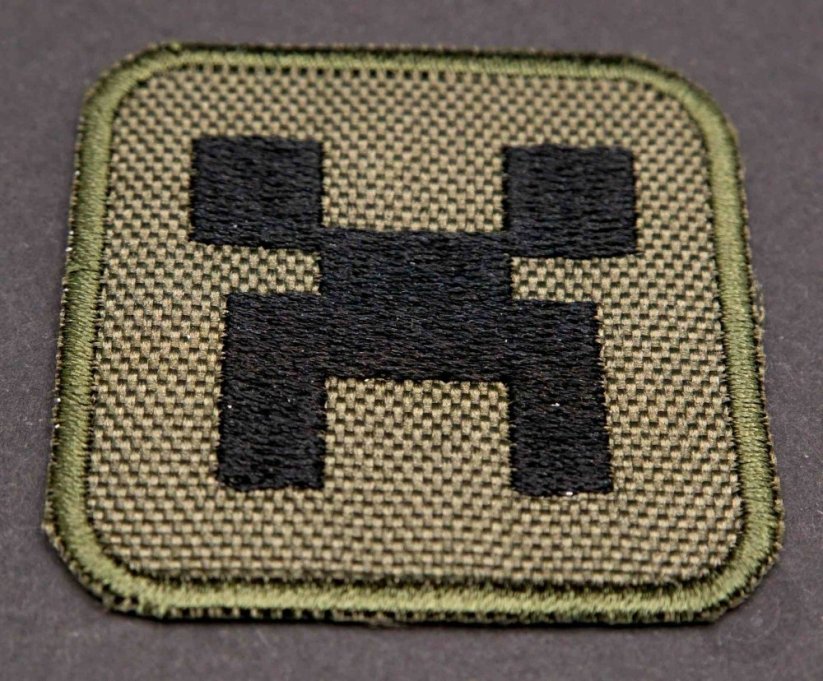 Nažehľovacia záplata - Minecraft Zombie Face - rozmer 4,5 cm x 4,5 cm