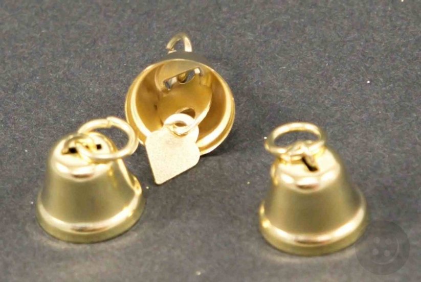 Zvoneček - zlatá - velikost 1,3 cm