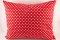 Bylinkový polštářek pro klidný spánek - bílá srdíčka na červeném podkladu - rozměr 35 cm x 28 cm
