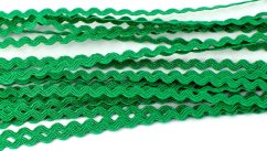 Ric Rac ribbon - medium green - width 0,6 cm