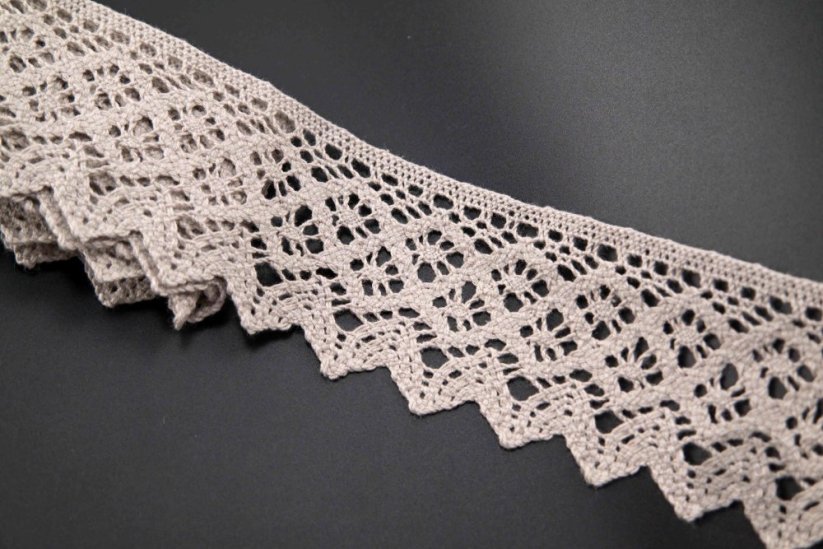 Cotton lace trim - cutlet - width 5 cm