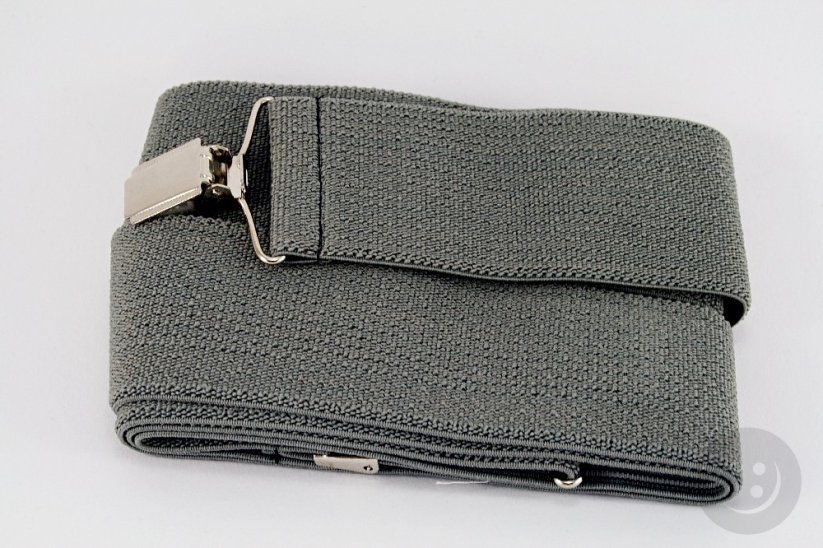 Men's suspenders - gray - width 5 cm