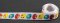 Grosgrain ribbon with Easter eggs - white, red, yellow, turquoise - width 1.6 cm