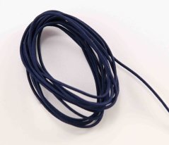 Thin round elastics - dark blue - diameter 0,14 cm