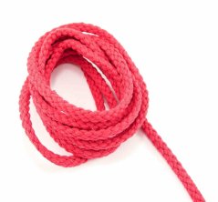 Baumwollband - rot - Durchmesser 0,6 cm