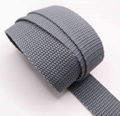 Polypropylenový popruh - šedá - šíře 2,5 cm