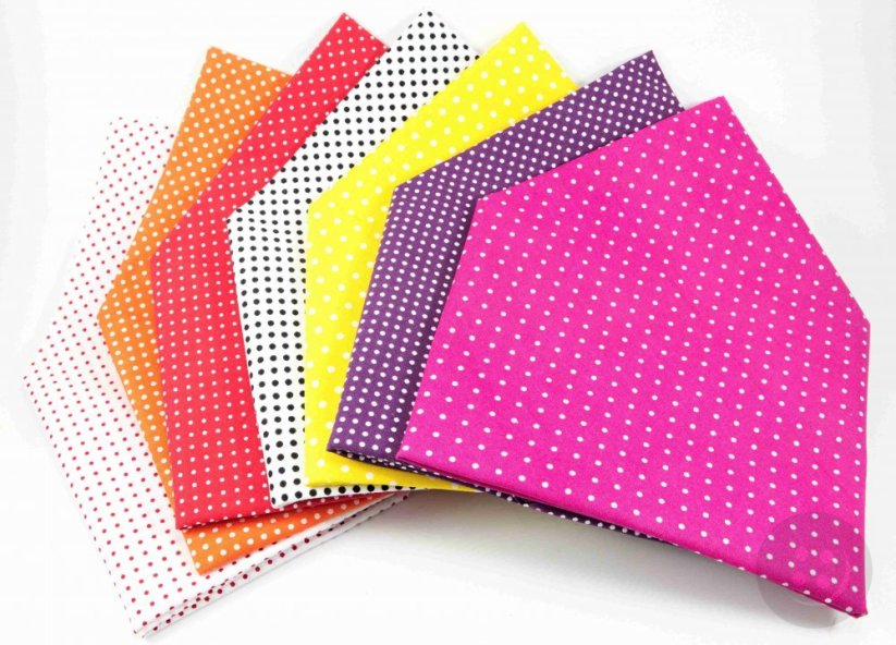 Cotton scarves with small polka dots - more colors - dimensions 65 cm x 65 cm