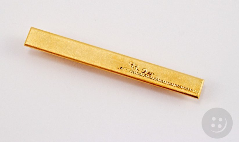 Tie clip - gold - diameters 6.5 cm x 0.5 cm