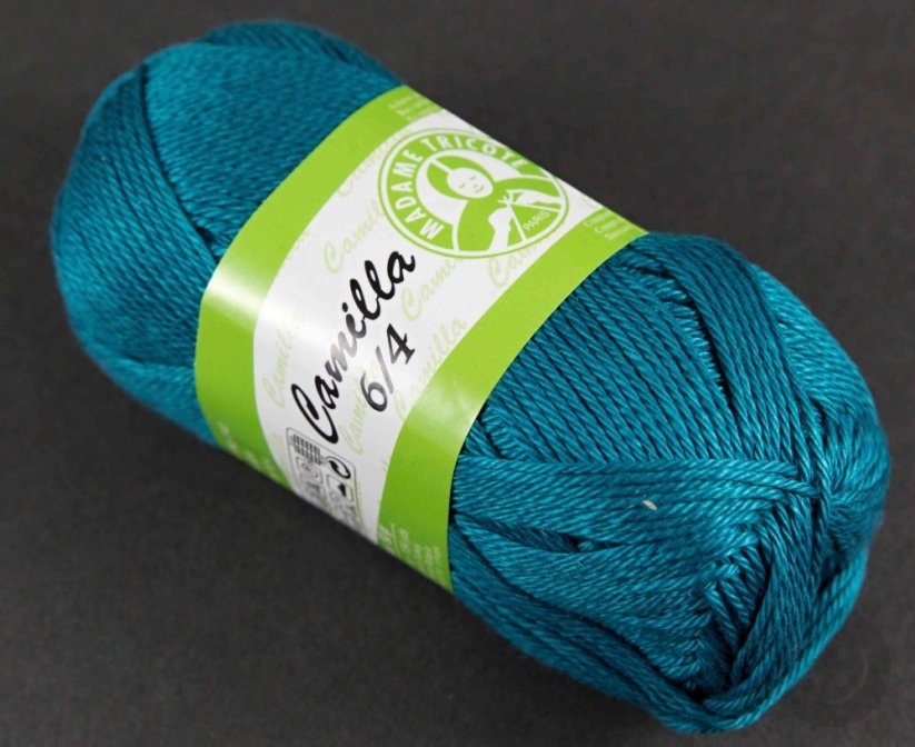 Yarn Camilla - green-blue - color number 4938