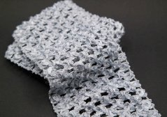 Decorative mesh elastic Tutu - grey - width 7 cm
