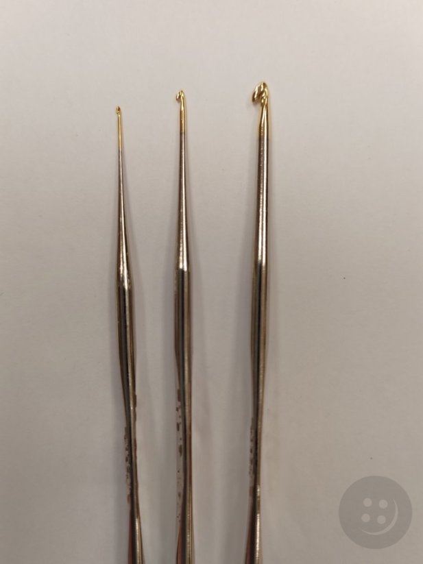 Häkelnadel aus Metall mit Goldspitze - TULPE - Größen 0,4 - 2,1