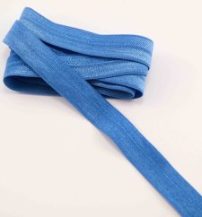Fold over elastic - medium blue - width 1.5 cm