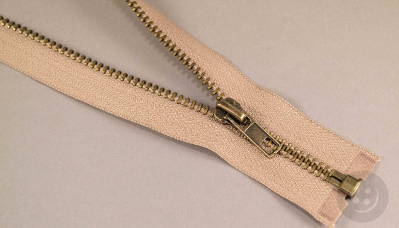 Dělitelný kovový starokovový zip č.5 více barev - délka (30 - 100 cm)