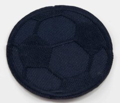 Aufbügelpflaster - Fußball - 6 cm - dunkelblau