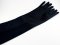 Women's evening gloves - black - length 43 cm