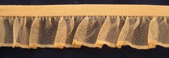 Decorative ruffle elastic trim - béžová - šířka 1,7 cm