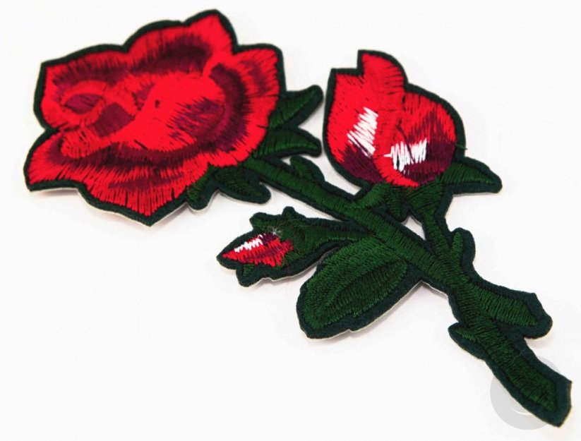 Iron-on patch - flower - dimensions 12 cm x 6 cm