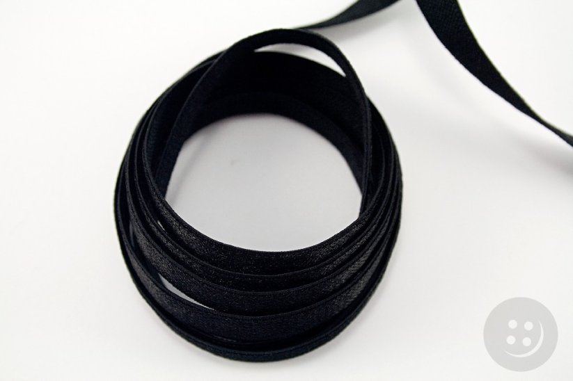 Shoulder elastic - black - width 1 cm