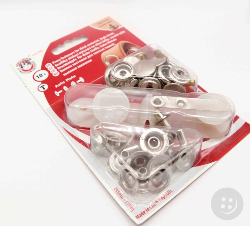 Auto-Moto druky na silné materiály - nikl - průměr 1,5 cm - 10 ks